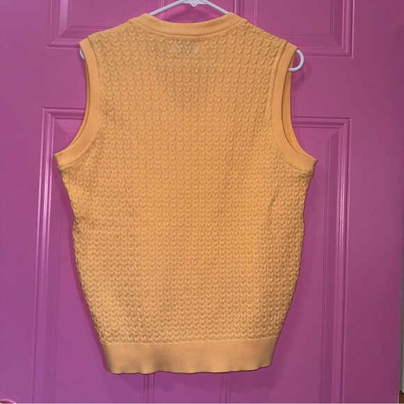 Elandale Elegant Yellow V-Neck Sweater Vest - Picture 3 of 3